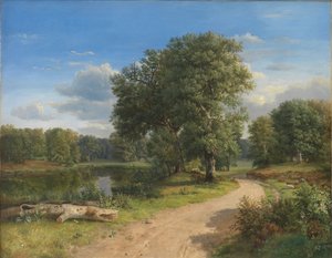 Landschap bij Hammermøllen, Noord-Seeland door Dankvart Dreyer