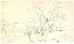 Landschap met bomen door Dankvart Dreyer