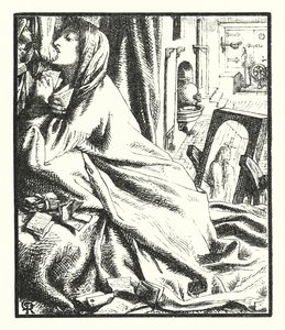 Mariana in het zuiden door Dante Gabriel (after) Rossetti