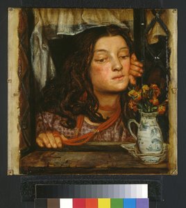 Meisje bij een tralievenster, 1862