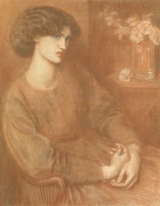 Jane Morris, 1868 door Dante Gabriel Charles Rossetti