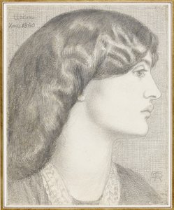 Mevrouw William Morris, 1860 door Dante Gabriel Charles Rossetti