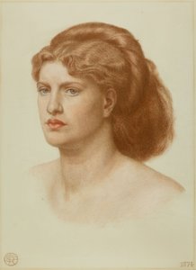 Portret van Fanny Cornforth, hoofd en schouders, 1874 door Dante Gabriel Charles Rossetti