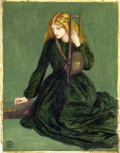 De Harpspeler, een studie van Annie Miller, 1872 door Dante Gabriel Charles Rossetti