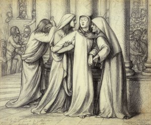 De Maagd Maria wordt getroost, 1891 door Dante Gabriel Charles Rossetti