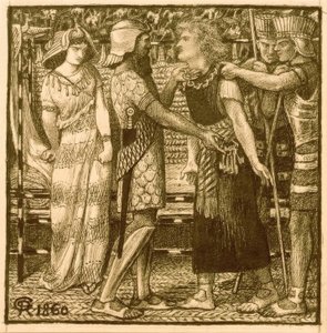 Jozef beschuldigd voor Potifar door Dante Gabriel Charles Rossetti