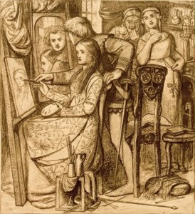 Spiegel van de Liefde door Dante Gabriel Charles Rossetti