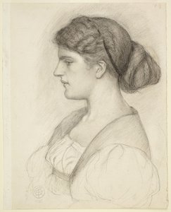 Profielbuste van Fanny Cornforth door Dante Gabriel Rossetti