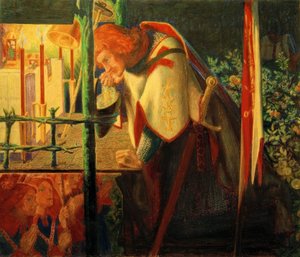 Sir Galahad bij de verwoeste kapel