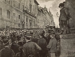 Begrafenis van Agostino Bertani (1812-1886), Italiaanse patriot en politicus, Rome, Italië door Dante Paolocci