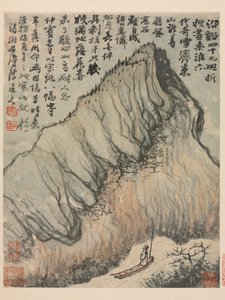 Herinneringen aan de Qinhuai-rivier, Qing-dynastie door Daoji Shitao