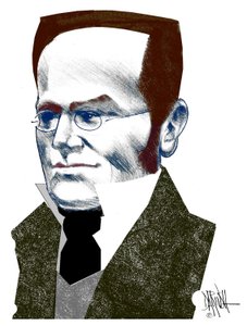 Max Stirner , 2016 (digitale kleurpotloodtekening)