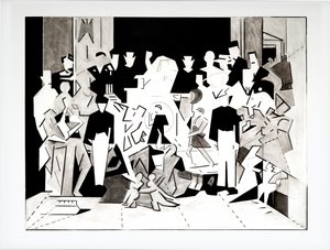Ballade van Charles en Di versie 2, 2018 (houtskool op papier)