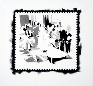 Feest van Pan (postzegelstudie), 2019 (inkt op papier)