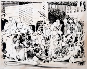 Feest van de Goden, 2017 (olieverf op doek) door Darren Coffield
