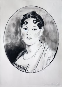 Ingre Meisje 2, 2003 (inkt op papier) door Darren Coffield