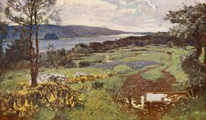 De Clyde, met zicht op Dumbarton Rock door David (after) Murray