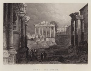 Rome, het Forum door David (after) Roberts