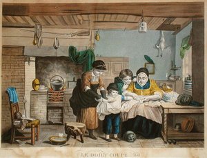 De Gesneden Vinger, gegraveerd door Joly, ca. 1830-40 door David (after) Wilkie