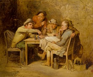 De Dorpspolitici door David (attr.) Wilkie