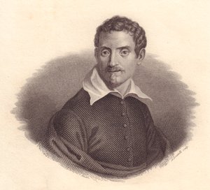 Portret van de Italiaanse schilder Domenico Zampieri, ook bekend als Domenichino (1581-1641) (gravure door A Locatelli)