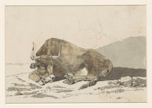 Liggend rund door David Alphonse de Sandoz Rollin