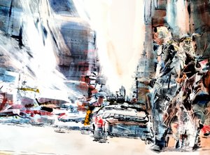 Abstracte stadsstraat