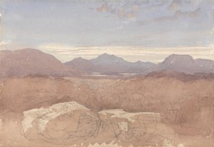 Bergachtig uitzicht, Noord-Wales door David Cox