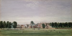 Buckingham House vanuit Green Park, 1825 door David Cox