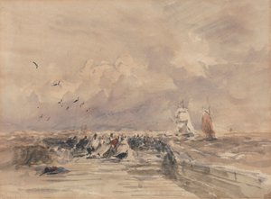 Dieppe Pier, stevige bries door David Cox