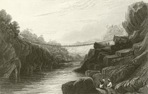 Grastouwbrug bij Teree, Gurwall door David Cox
