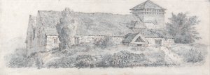 Llanfair Church, North Wales voor Een verhandeling over landschapschilderen en effect in aquarelverf door David Cox
