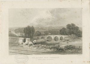 Penkridge Stad - Spoorweg en Bull Brug door David Cox