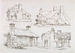 Plaat 3 uit Progressieve Lessen over Landschap voor Jonge Beginners, 1816 door David Cox