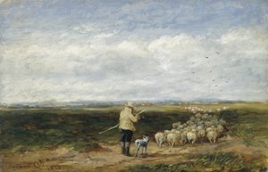 De herder, terugkeer van de kudde door David Cox