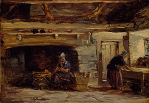 Cottage Interieur, Trossavon bij Bettws-y-Coed, 1844-1847