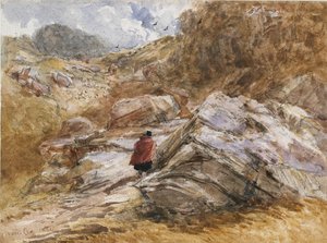 Bergpas bij Bettws-y-Coed door David Cox the elder