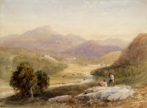 De vallei van Ffestiniog, Merionethshire, 19e eeuw door David Cox the elder