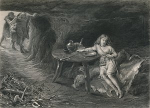 Imogen in de grot Cymbeline door David Desvachez