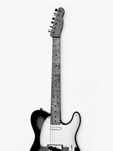 Monochrome elektrische gitaar door David Drake