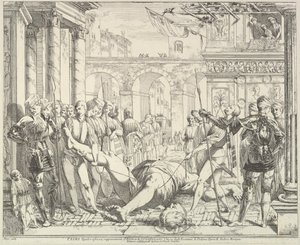 Het martelaarschap van Sint-Christoffel, uit Het verhaal van de heiligen Jacobus en Christoffel, 1776