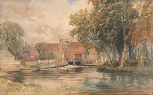 Boerderij aan de rivier door David Hall McKewan