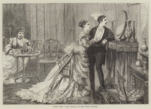 Scène uit Lady Flora, in het Court Theatre door David Henry Friston