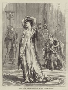 Scène uit Medea in Korinthe, in het Lyceum Theatre door David Henry Friston