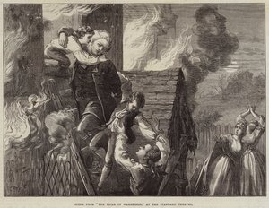 Scène uit De dominee van Wakefield, in het Standard Theatre door David Henry Friston