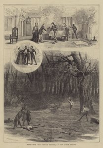 Scènes uit De Corsicaanse Broers, in het Lyceum Theater