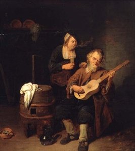 De Gitaarspeler door David III Ryckaert