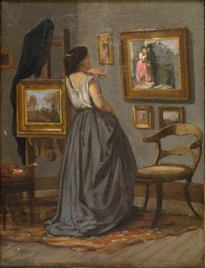 Een dame in de studio door David Jacobsen