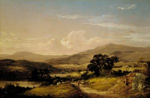 Bij Squam Lake, New Hampshire, 1856 door David Johnson