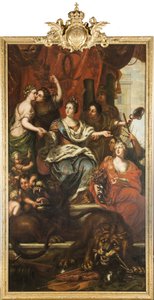 Allegorie über die friedliche Regierung von König Karl XI. door David Klöcker Ehrenstrahl